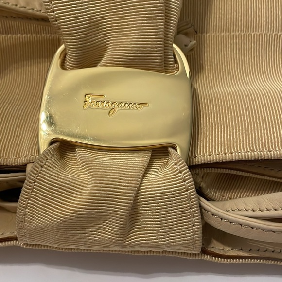 Salvatore Ferragamo Authentic Canvas/Leather Backpack Bag - Picture 3 of 8